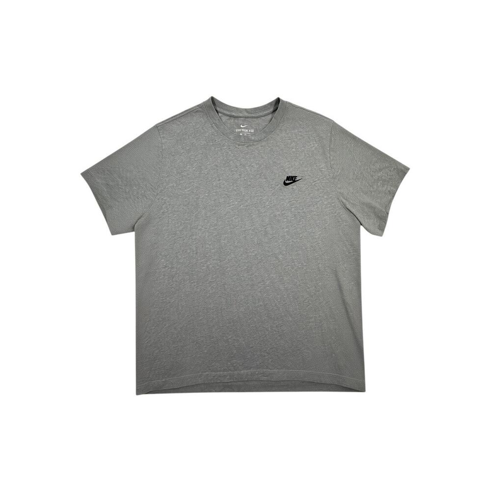 Nike Men's 100% Cotton T-Shirt Embroidered Grey Size XXL